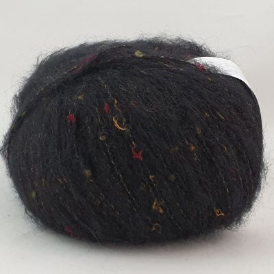 Infinity Design Tweed (1099 черный) 40% бэби альпака, 8% мериносовая шерсть, 32% вискоза, 20% полиамид 50 гр/150 м