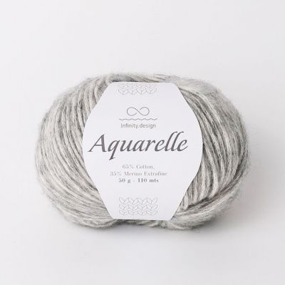 Infinity Aquarelle ( 1032 LIGHT GRAY) 65% хлопок, 35% мериносовая шерсть 50 гр/110 м